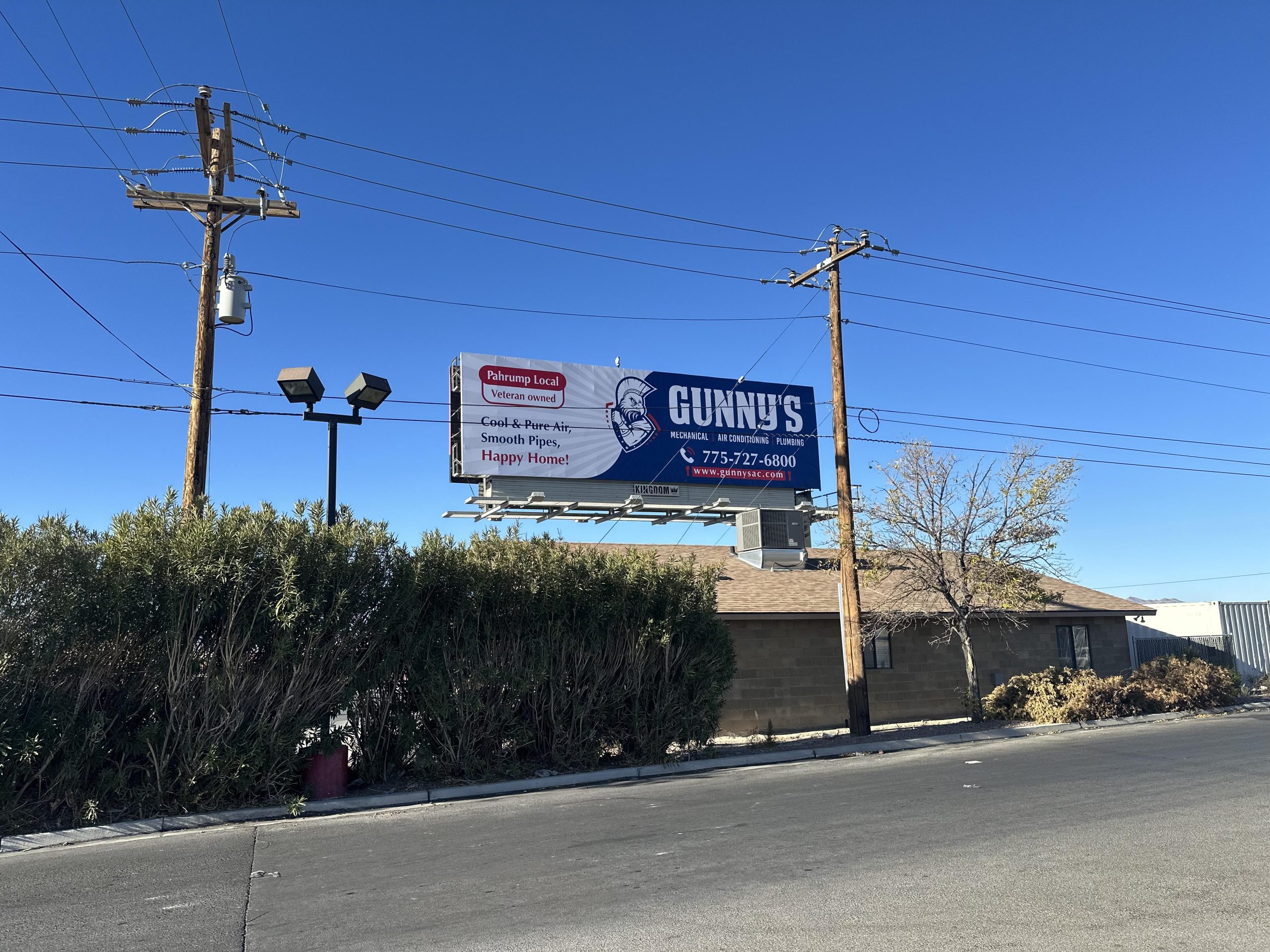 Outdoor billboard advertising in Pahrump, NV